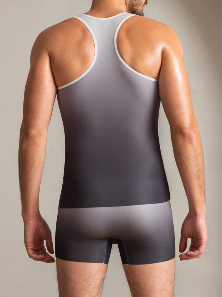 Men's Ombre Crow Neck Tank Top Short Set Sleepwear